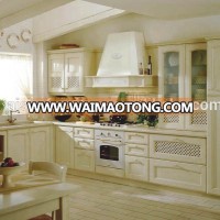 Sample available factory directly Aisen modular wooden kitchen cabinet with granite countertops